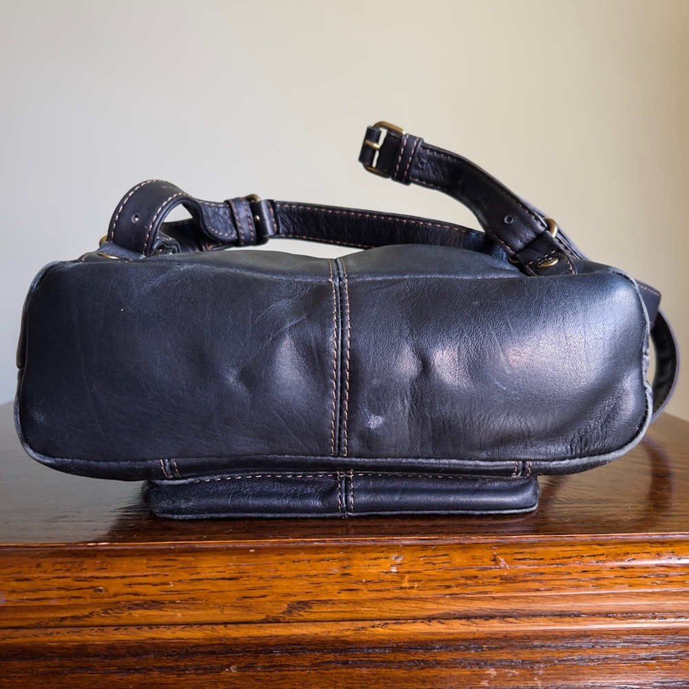 Vintage Mini Leather Backpack, Small Black Genuine Leather Backpack Purse - Picture 13 of 15